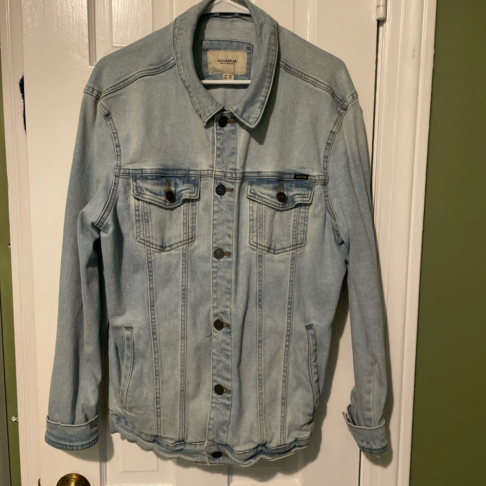 Pull&Bear Light Blue Denim Trucker Jacket